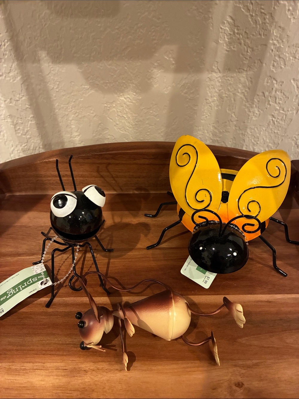 Whimsical Yellow & Black Metal Bee Home Accent - Decorative Figurine